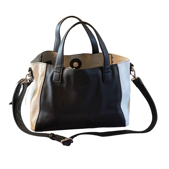 Handbags - Black and White Tote Bag EUC